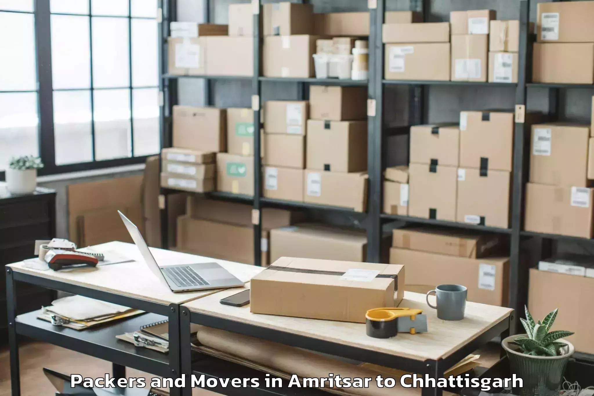 Book Amritsar to Gharghoda Packers And Movers